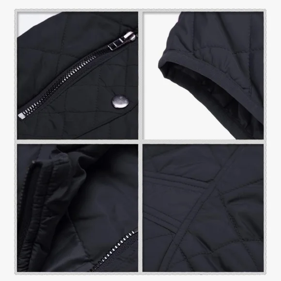 Women's Black Quilted Vest - Picture 4 of 4